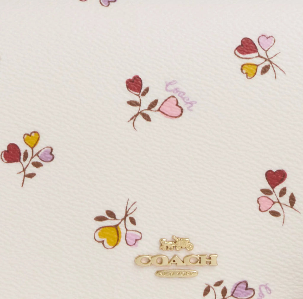Coach Anna Foldover Clutch Crossbody Bag With Floral Print
