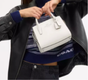 Coach Medium Andrea Carryall Crossbody Leather Bag In Chalk