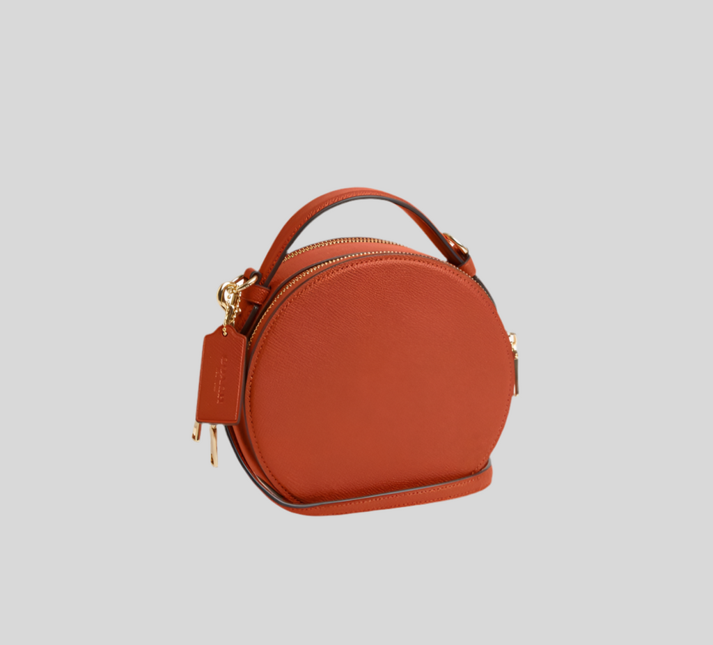 Coach Canteen Crossbody Leather Bag With Halloween Pumpkin Print