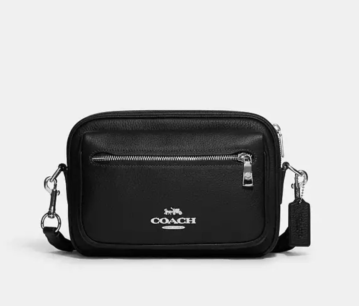 Coach Unisex Elias Crossbody Leather Bag Black