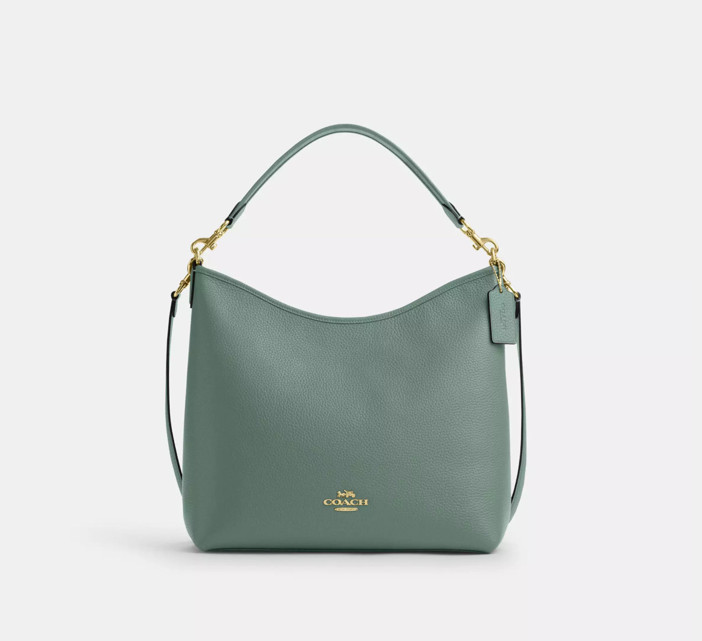 Coach Large Laurel Shoulder Bag in Gold/ Soft Green