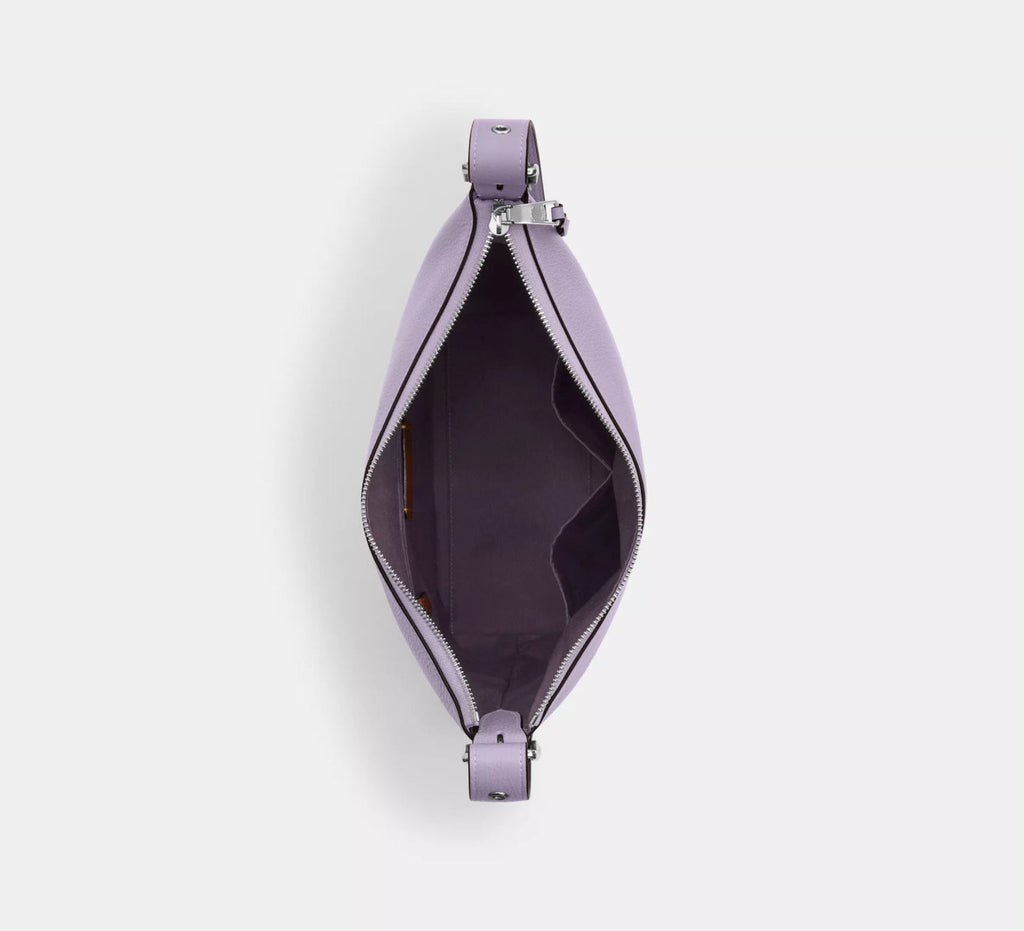 Coach Val Duffel Bag In Leather In Silver/Lilac