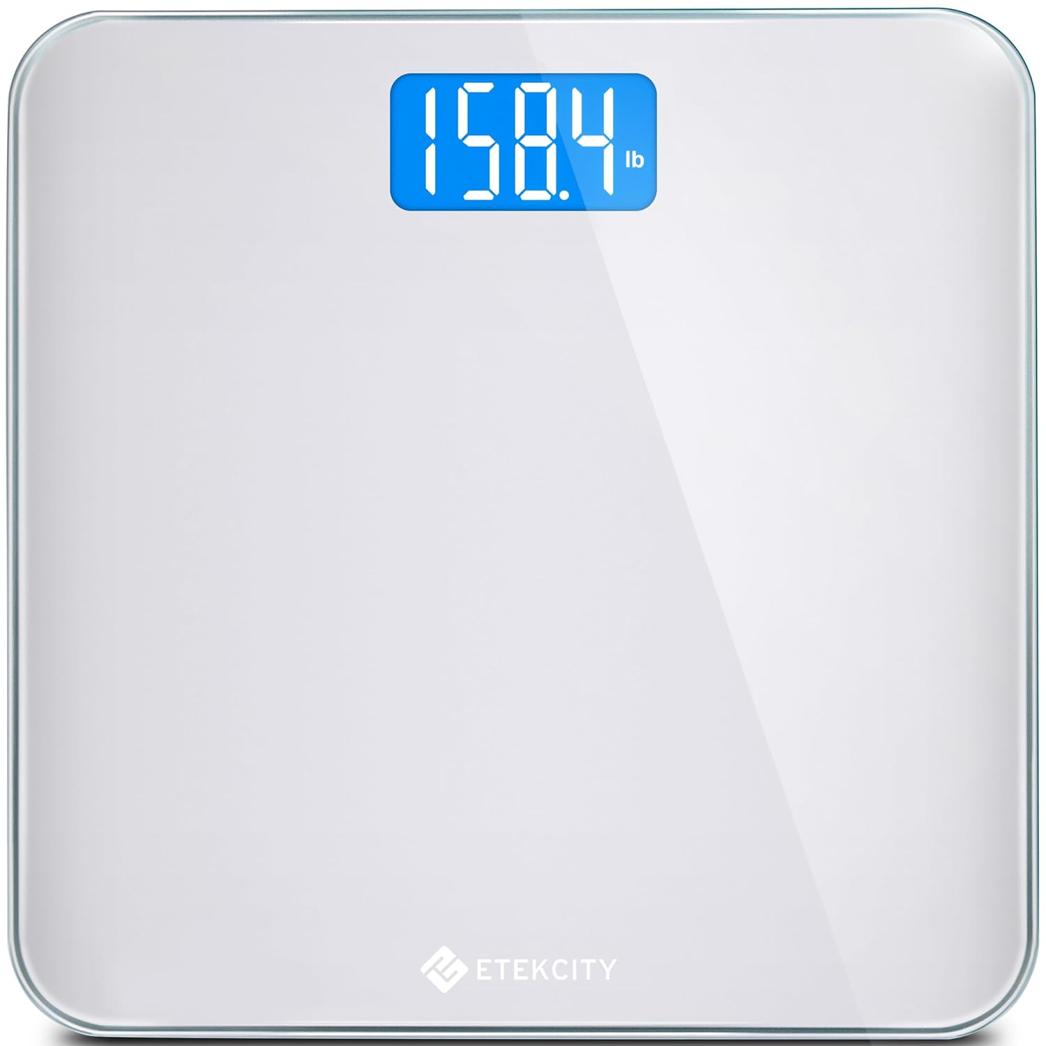 Etekcity Digital Body Weight Bathroom Scale, Large Blue LCD Backlight Display, High Precision Measurements,6mm Tempered Glass, 400 Pounds