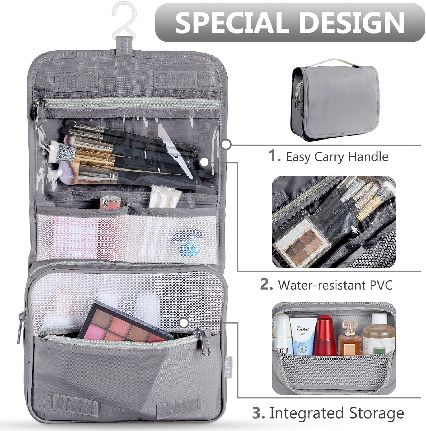 10 Set/8 Set Packing Cubes for Travel, Gifts for Women Mom,Anti-Tearing Suitcase Organizer for Luggage with Shoe & Hanging Toiletry Bag,OlarHike Vacation Essentials & Accessories for Cruise Ship,Cream