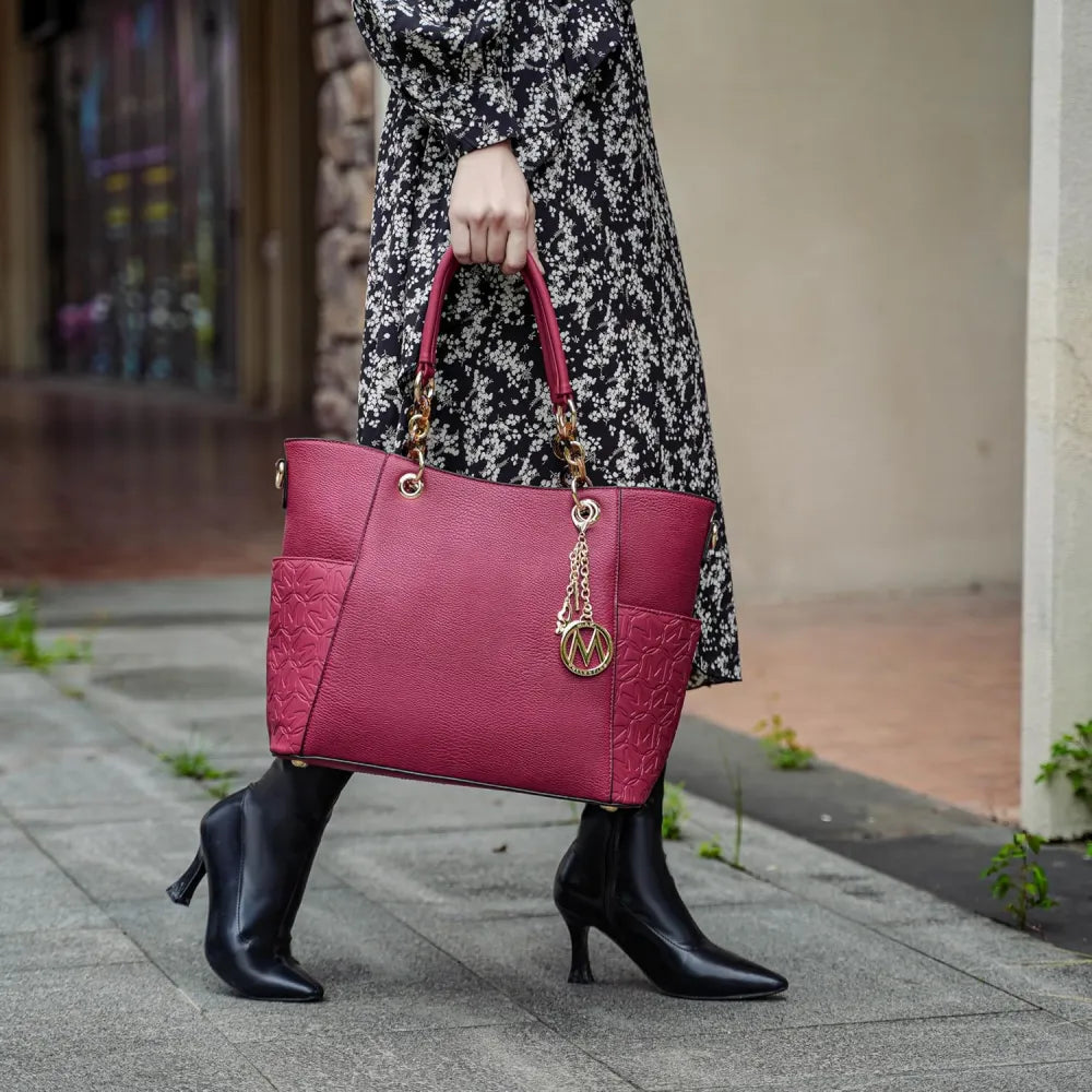 MKF Collection Tote Bag for Women, Handbag Set with Wallet-Top-Handle- Vegan Leather Purse