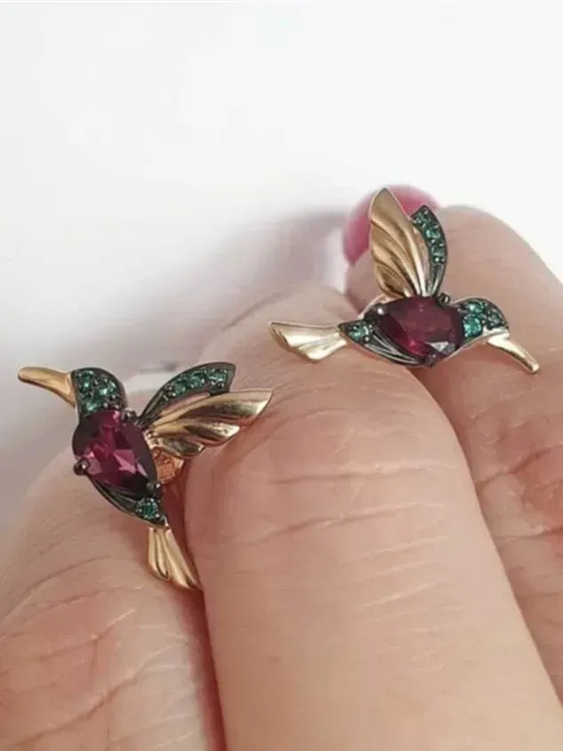 Bejeweled Bird Earrings(��Clearance Sale)