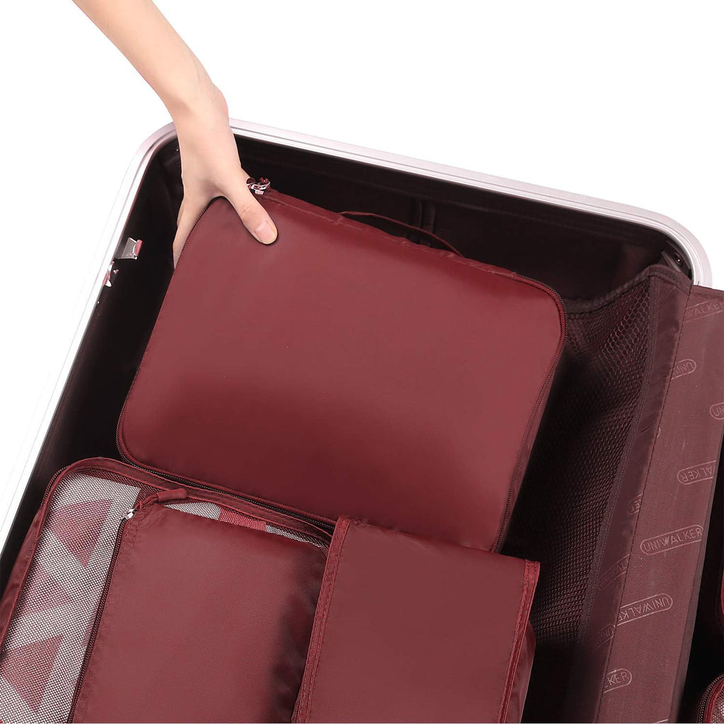 BAGAIL 8 Set Packing Cubes Luggage Organizer Bags for Travel Accessories-Cream
