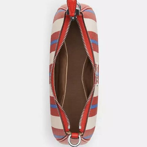 Coach Teri Shoulder Bag In Coated Canvas & Leather In Red/Multi