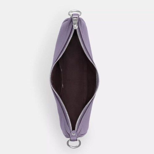 Coach Aria Shoulder Leather Crossbody Bag In Light Violet